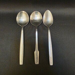 lot of 3 United Airlines silverware Soup Spoon ABCO SP 570 Vintage 1990’s